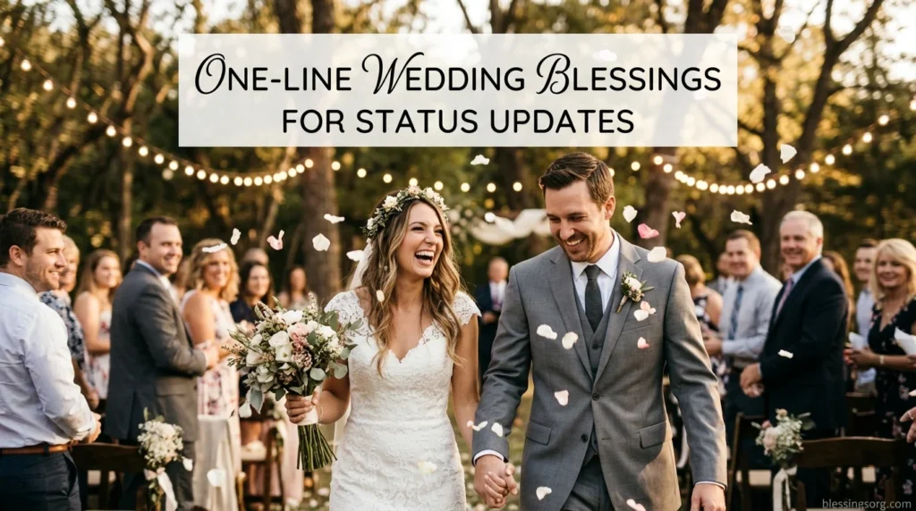 One-Line Wedding Blessings for Status Updates