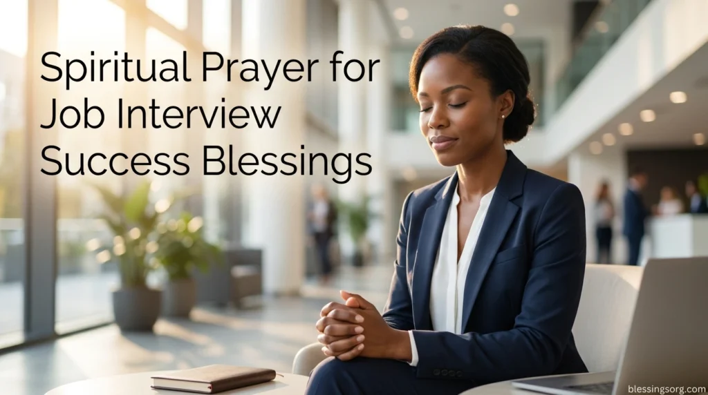 Spiritual Prayer for Job Interview Success Blessings