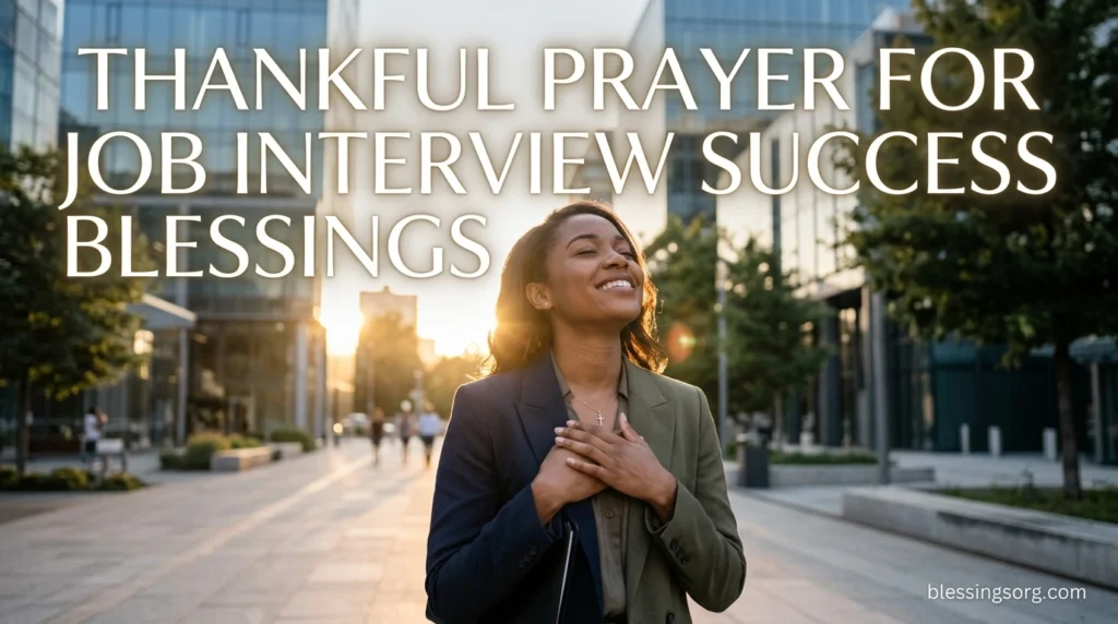 Thankful Prayer for Job Interview Success Blessings